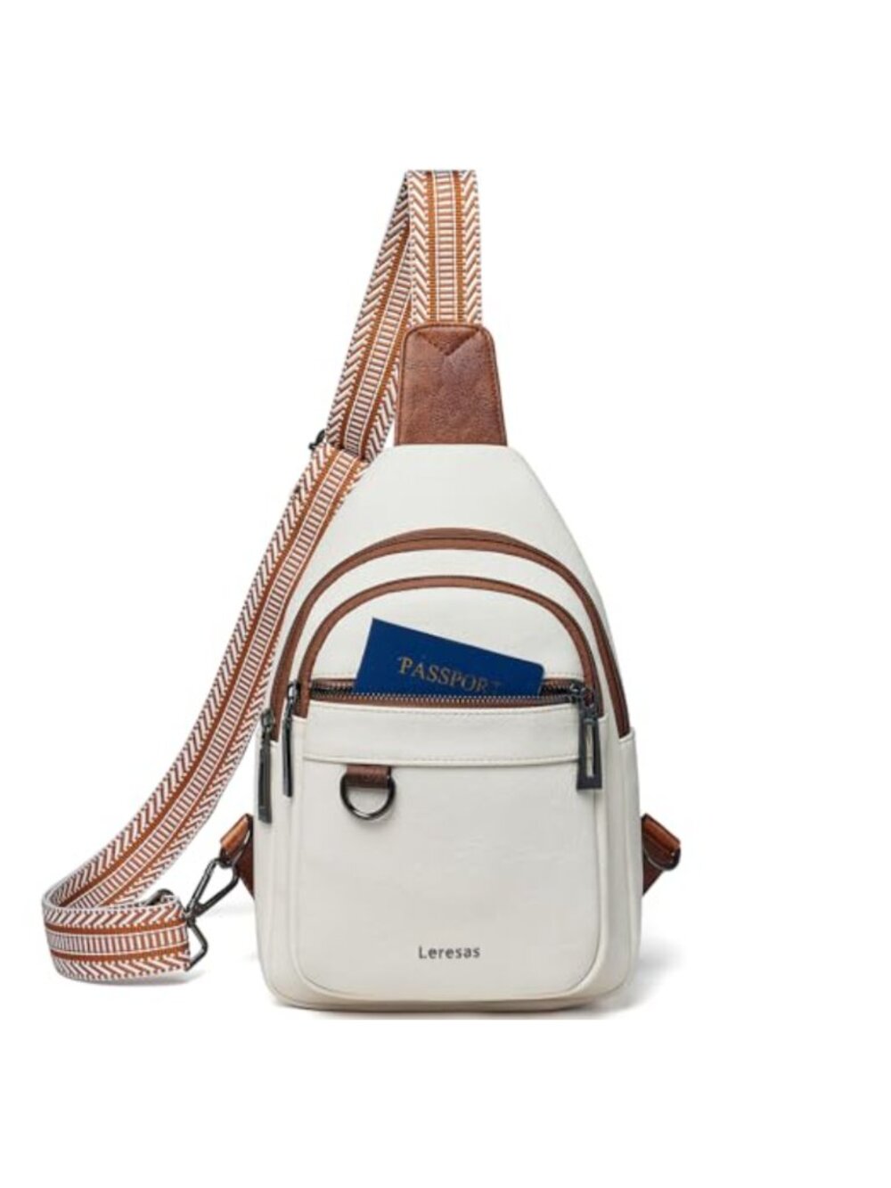 Vegan Leather Sling Bag Crossbody Fanny Pack Anti Theft Travel